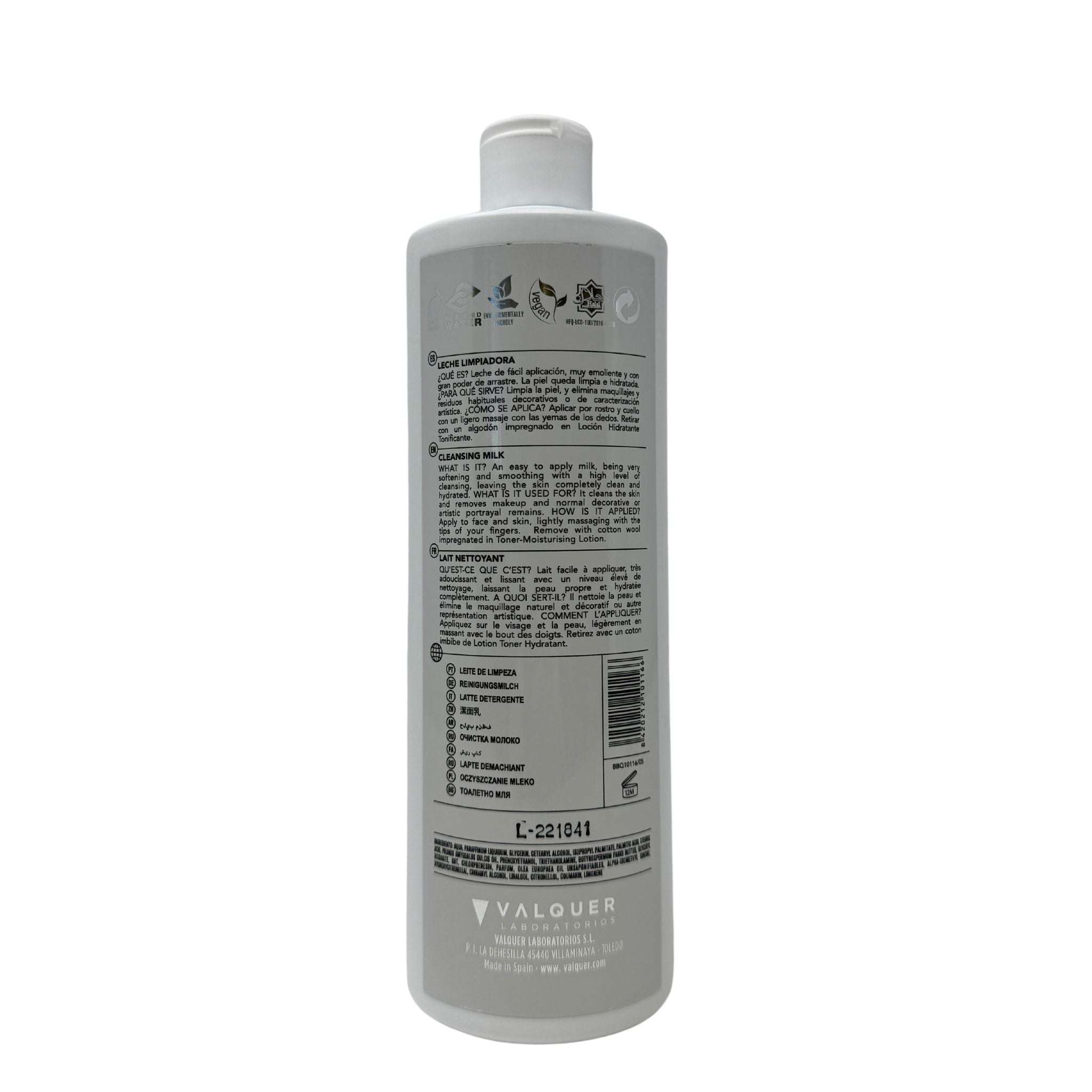 Facial Cleansing Milk – Deep Cleansing, Hydration and Natural Softness - 500 ml