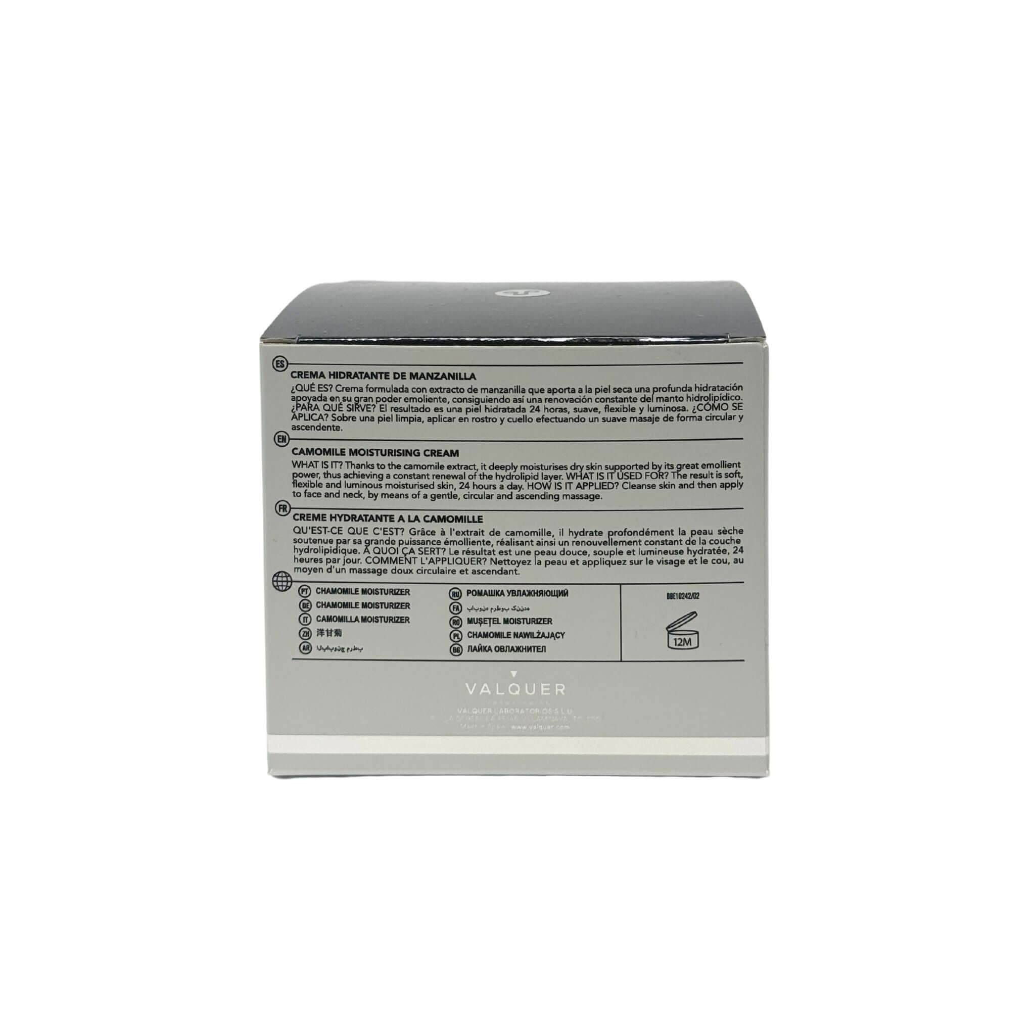 Crema facial hidratante de Manzanilla