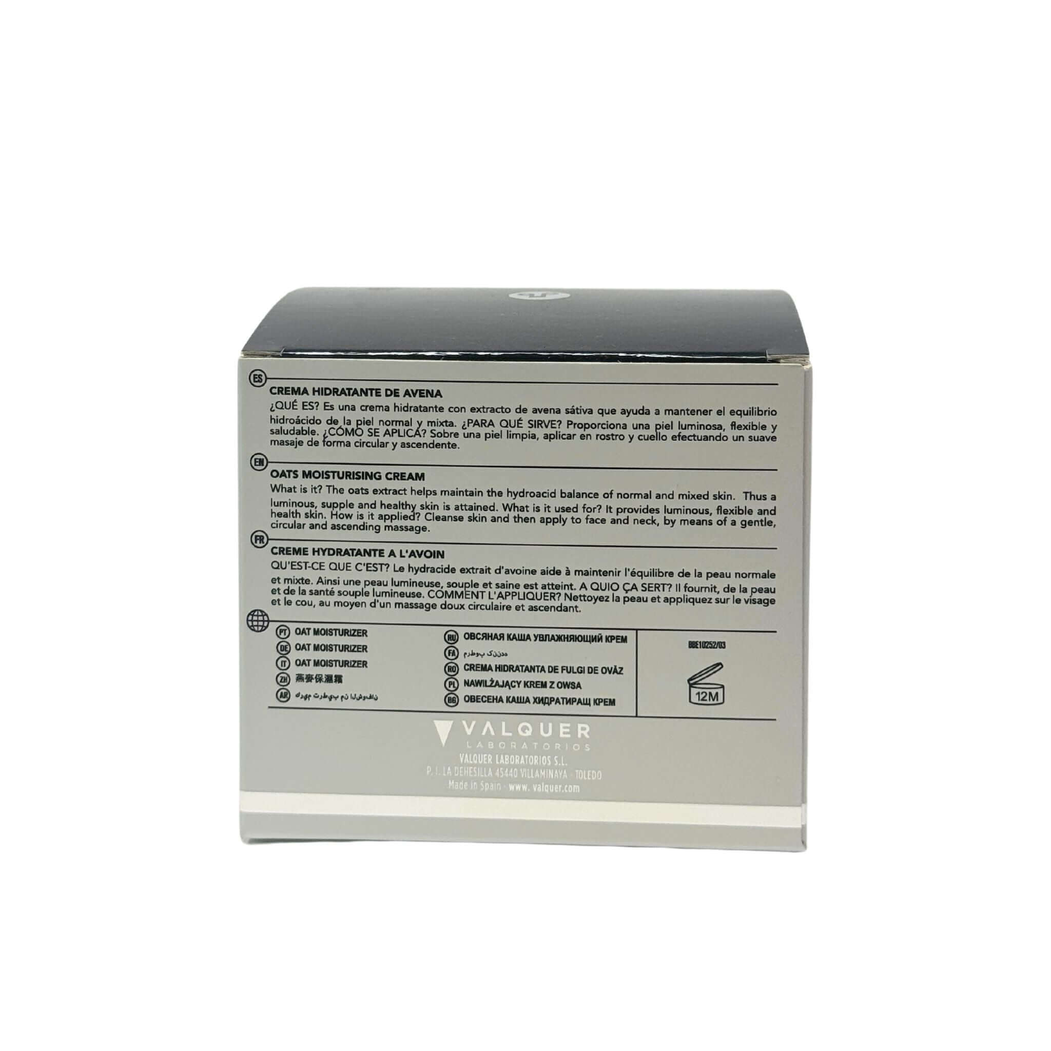 Crema facial hidratante de Avena