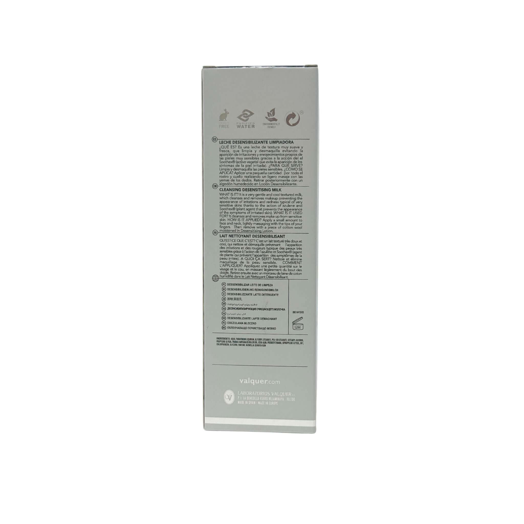 Leche facial limpiadora desensibiliante Pieles sensibles - 250 ml