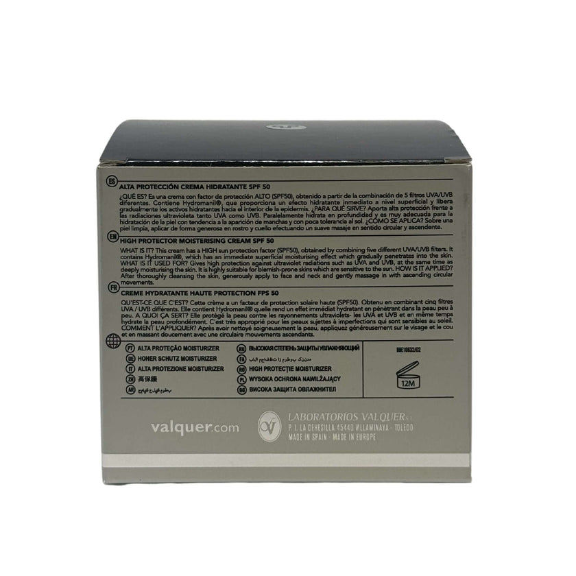 Crema Hidratante con Alta Protección Solar SPF 50 – UVA/UVB + Hydromanil® - 50 ml