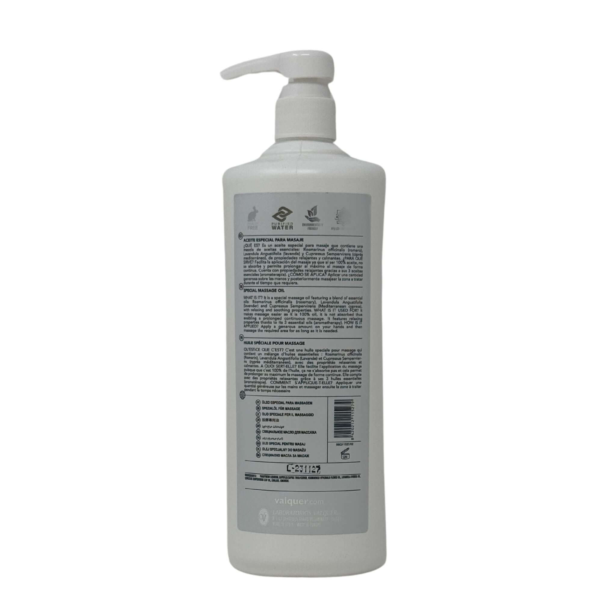 Huile corporelle spéciale pour massage - 1000 ml
