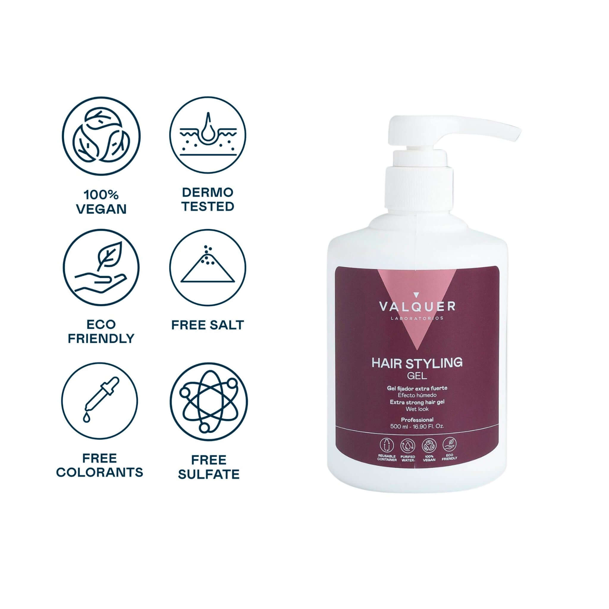 Extra-strong fixative hair gel - 500 ml
