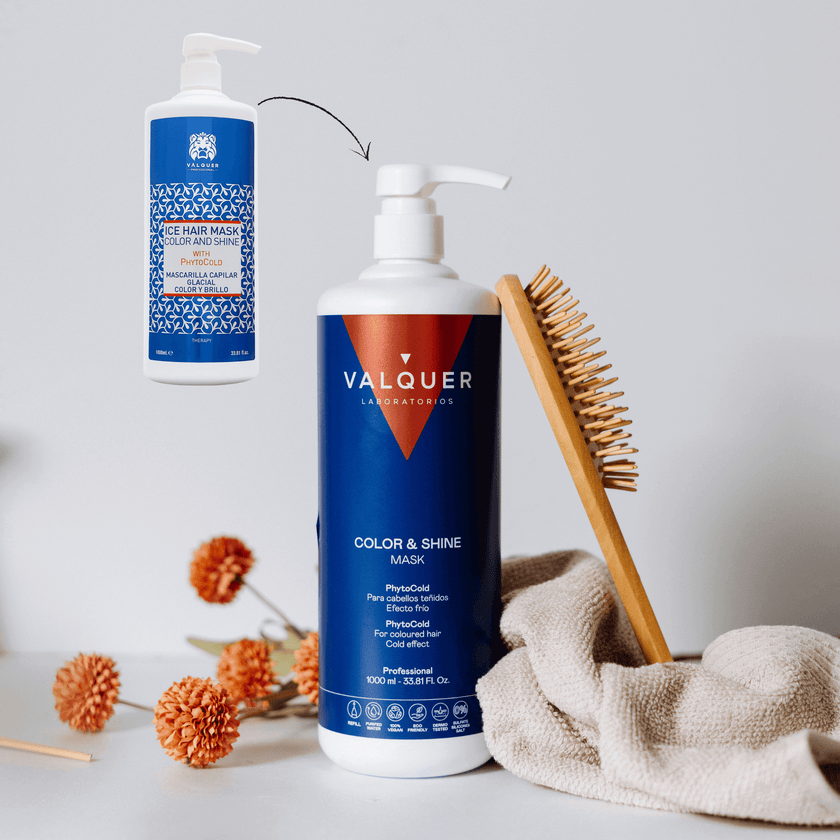 Pack Potenciador Color y Brillo para Cabellos Teñidos - Champú y Mascarilla - 1000 ml + 975 ml