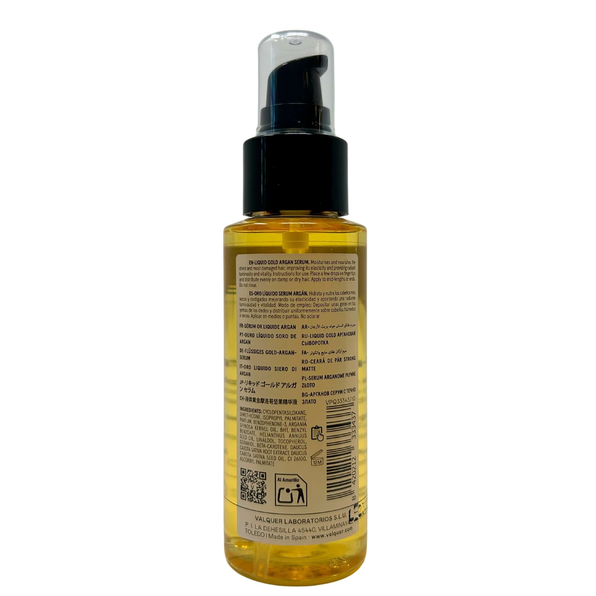 Sérum con Aceite de Argán y Oro Líquido - 100 ml