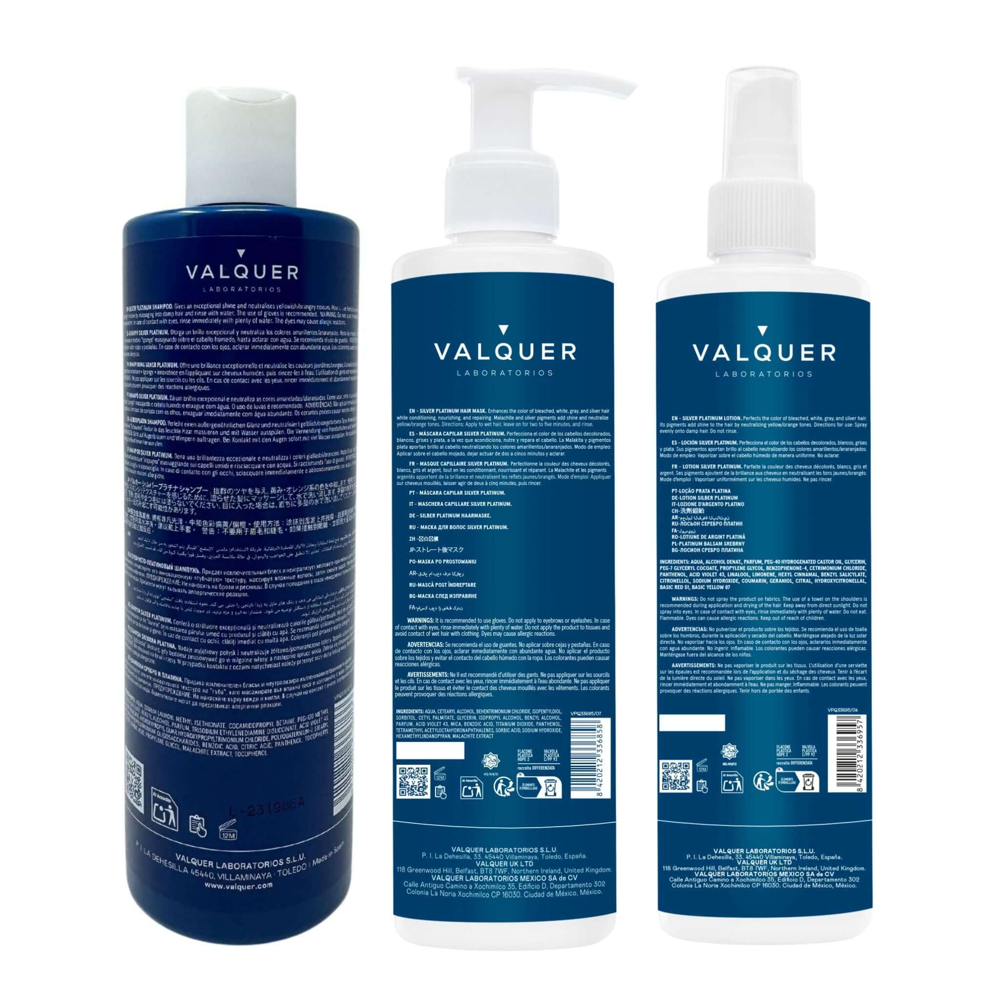 Pack Argent - Shampoing, Masque et Lotion - 1000 ml