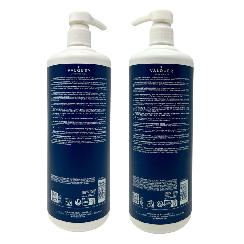 Pack Acide Hyaluronique - Shampoing et Masque Capillaire - 1000 ml + 975 ml