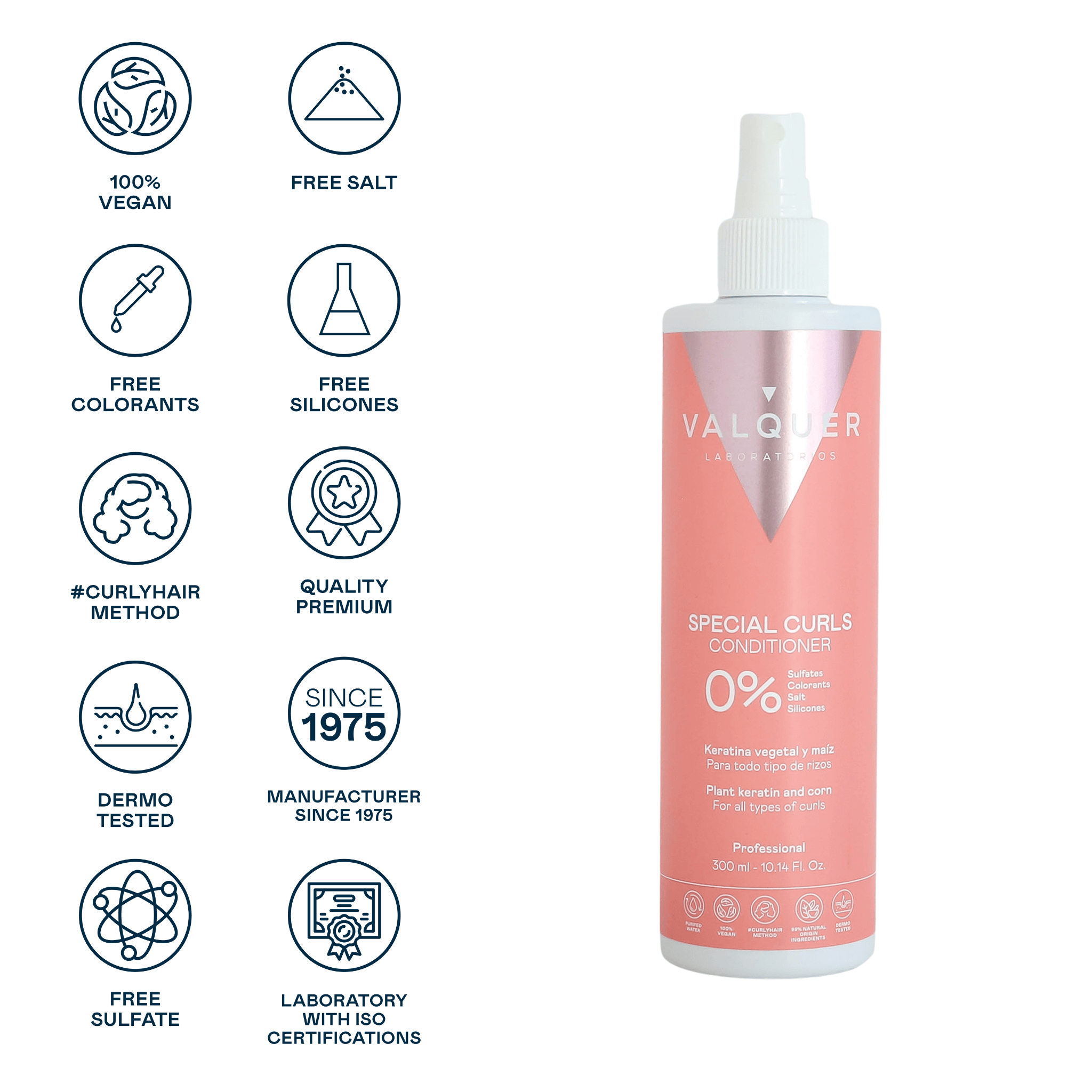 Acondicionador rizos apto para Método Curly (Sin Aclarado). Leave in - 300ml