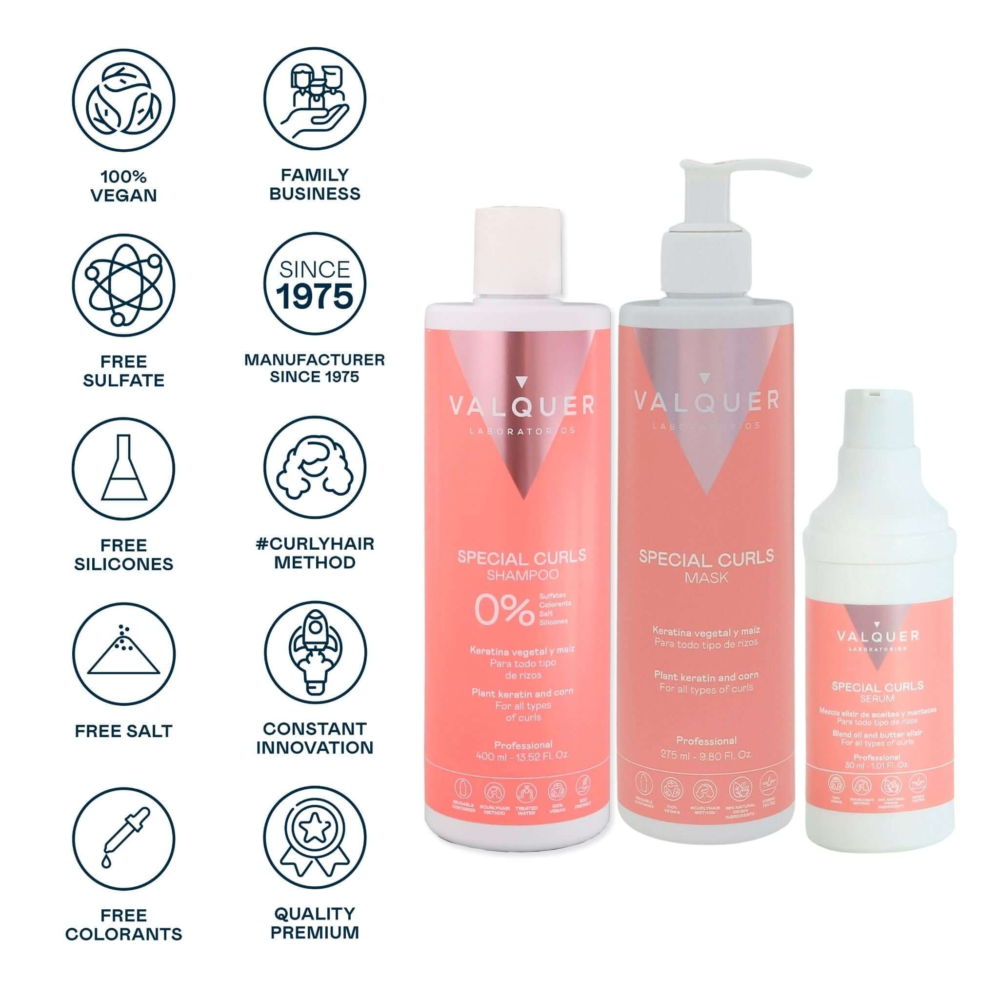 Curly Pack Shampoo, mask and serum for curly hair - 720 ml