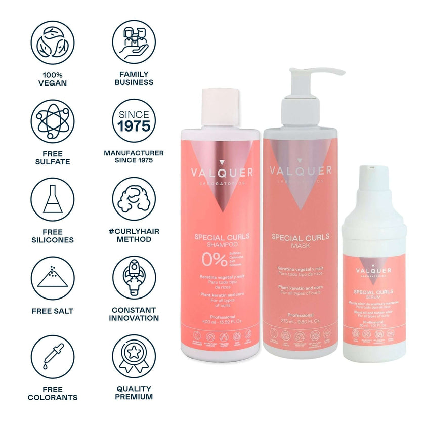 Curly Pack Shampoo, mask and serum for curly hair - 720 ml