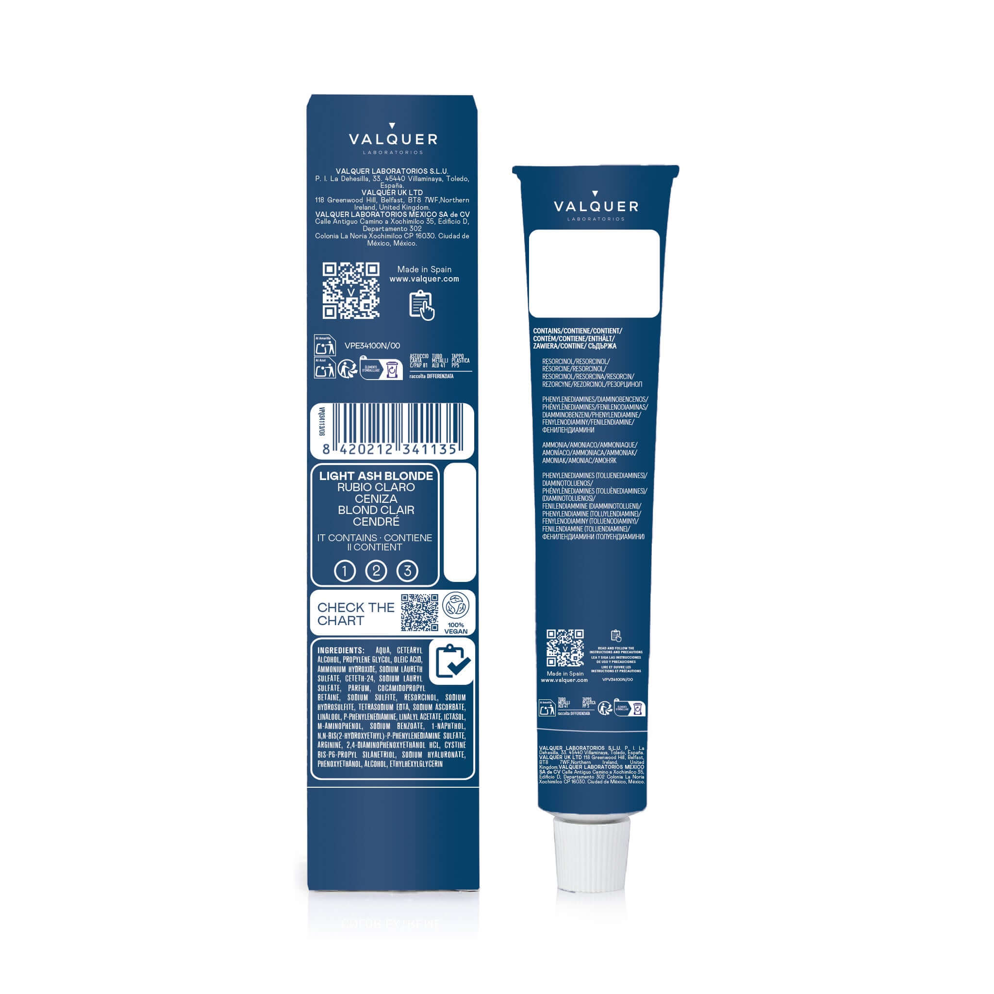 Tinte 8.1 Rubio Claro Ceniza - 60 ml