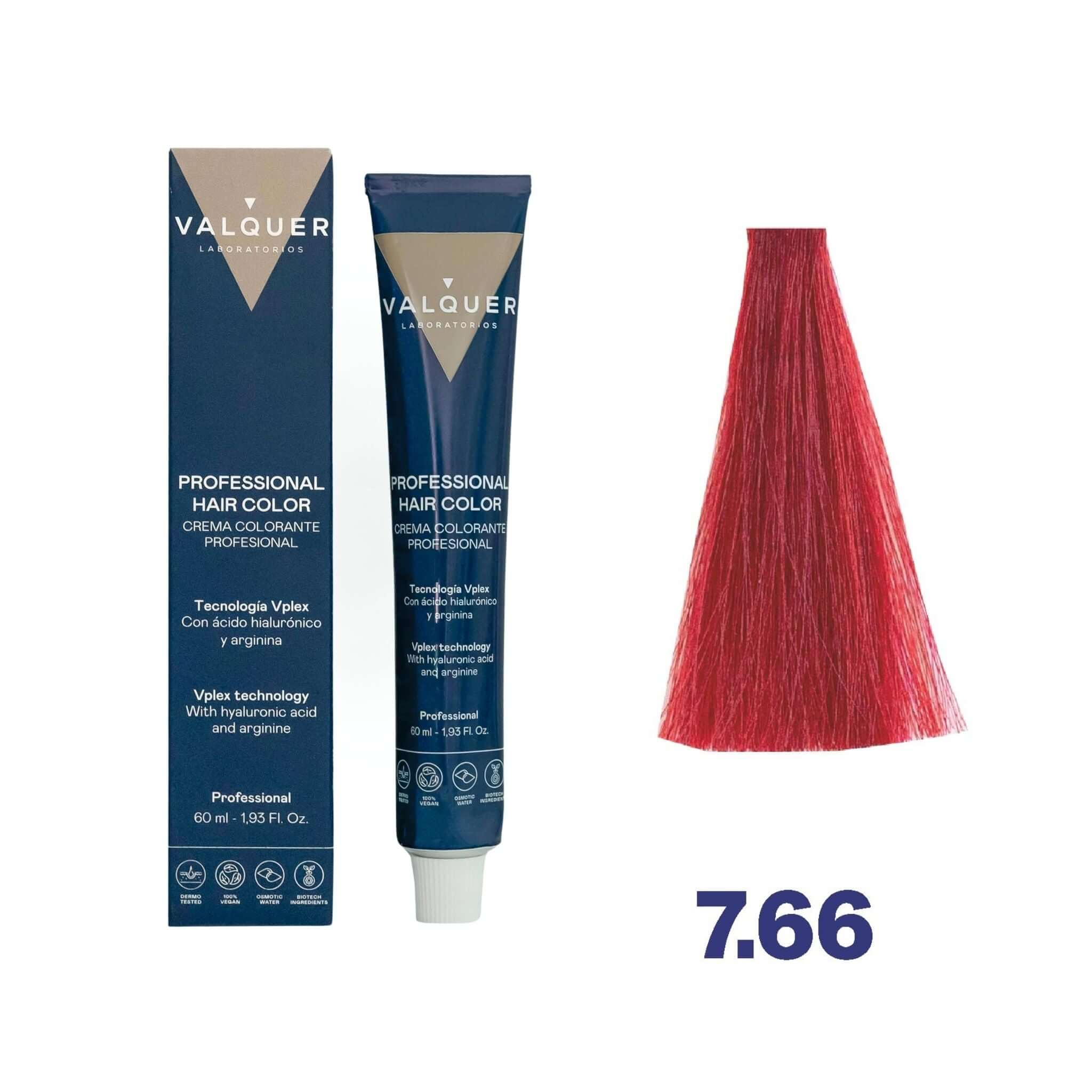 Hair Dye 7.66 Medium Reddish Blonde – Professional Permanent Color