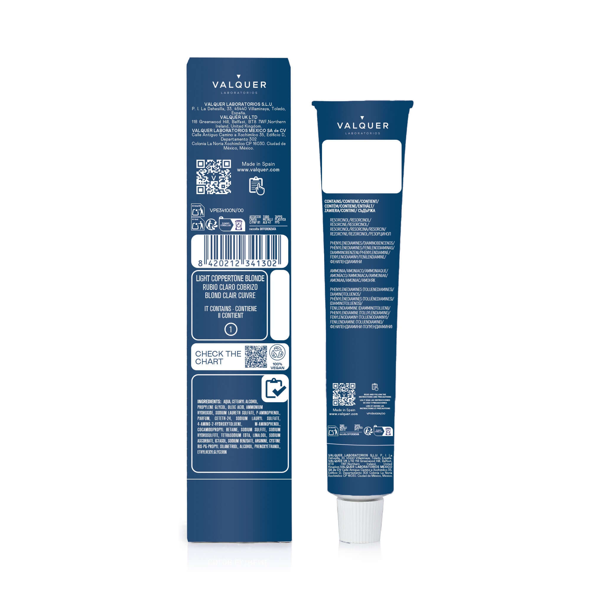 Teinture 8.4 Blond Clair Cuivré - 60 ml