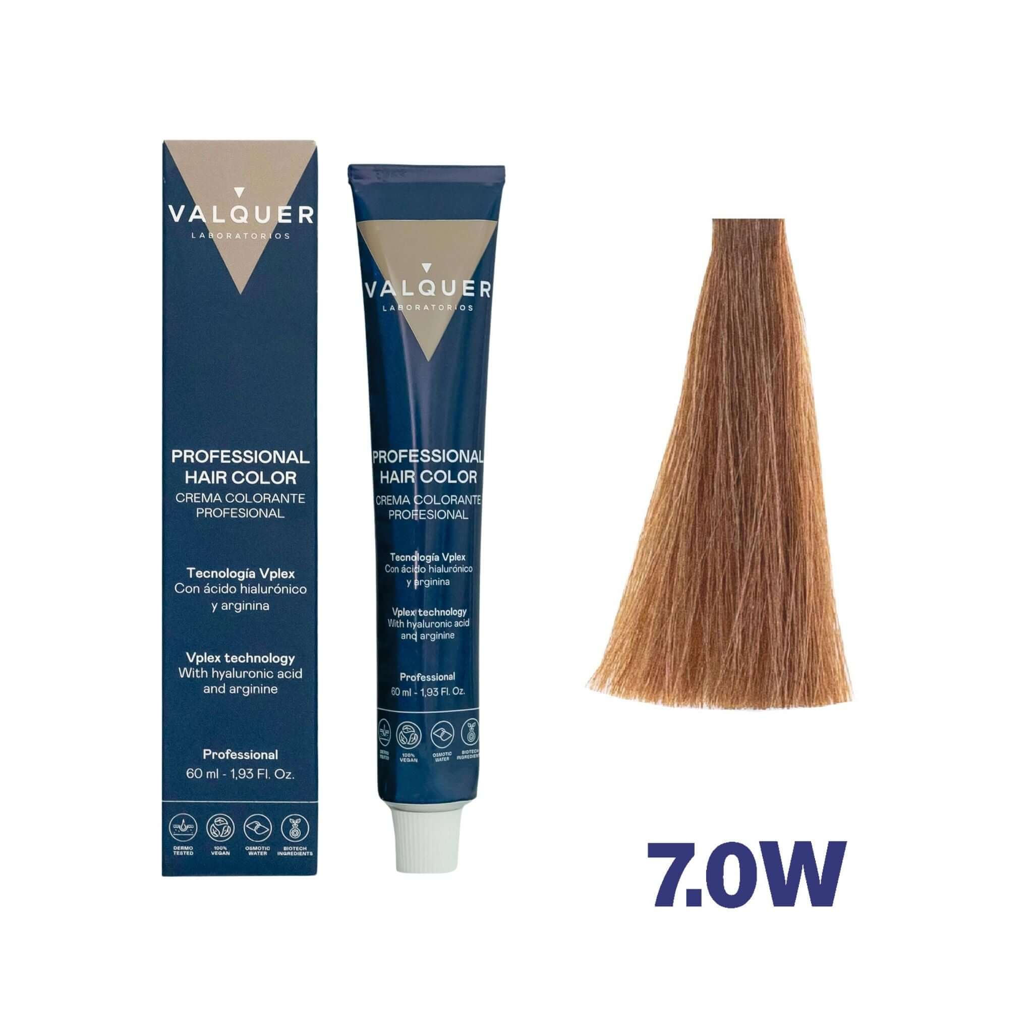 Teinture blond moyen chaud 7,0 W - 60 ml