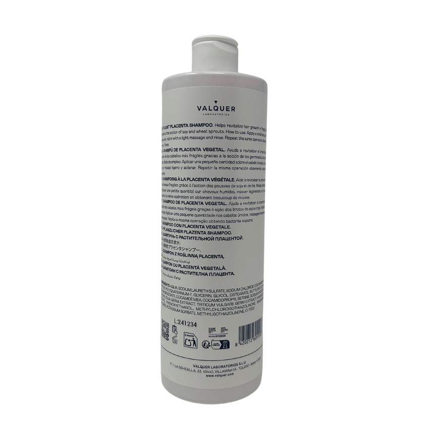 Shampoing au placenta végétal. Combat : la chute des cheveux, les pellicules, la peau grasse - 500 ml