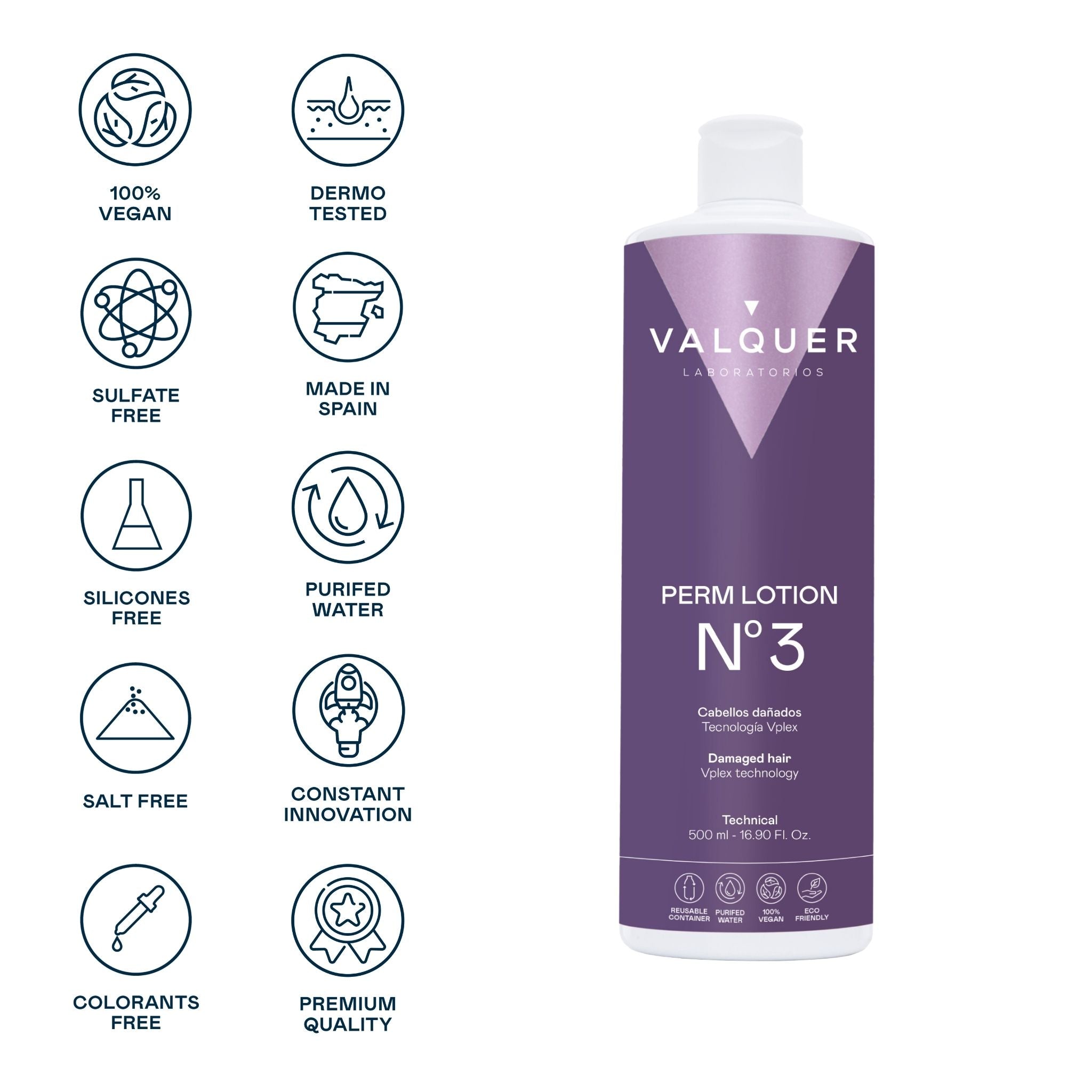 Liquide pour permanent Nº3 (Endommagé) - 500 ml