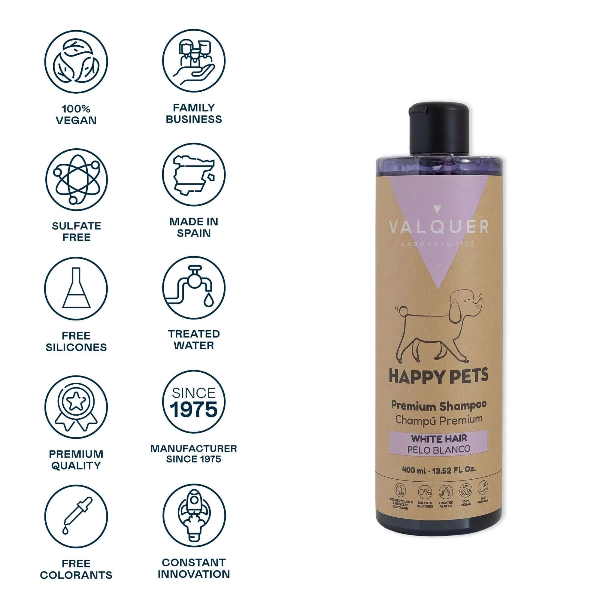 Premium Shampoo for White-Haired Pets - 400 ml