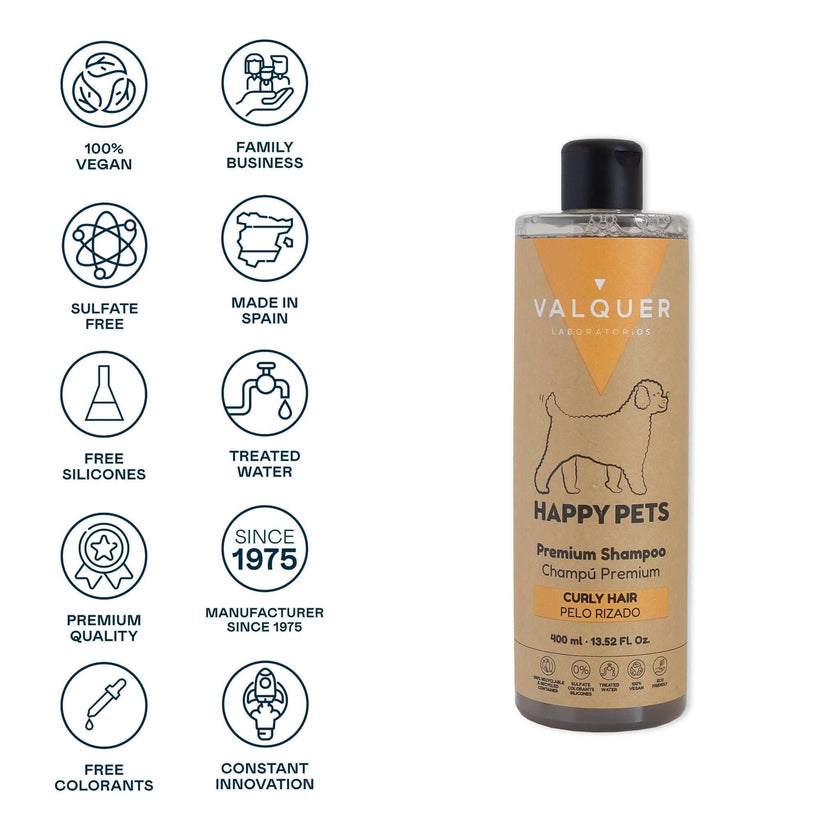 Shampoing Premium pour animaux à poils bouclés - 400 ml