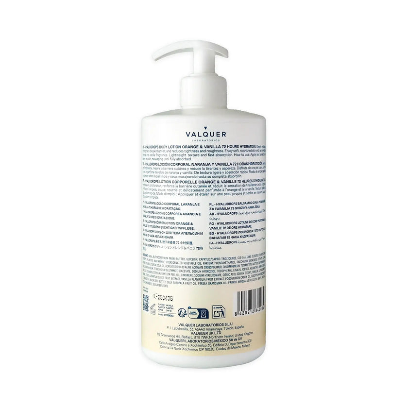 Hyaludrops Loción Corporal Naranja y Vainilla – Hidratación 72H - 700 ml