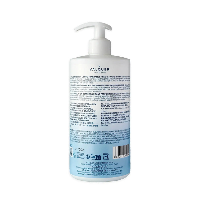 Hyaludrops Fragrance-Free Body Lotion – 72H Hydration – 700 ml
