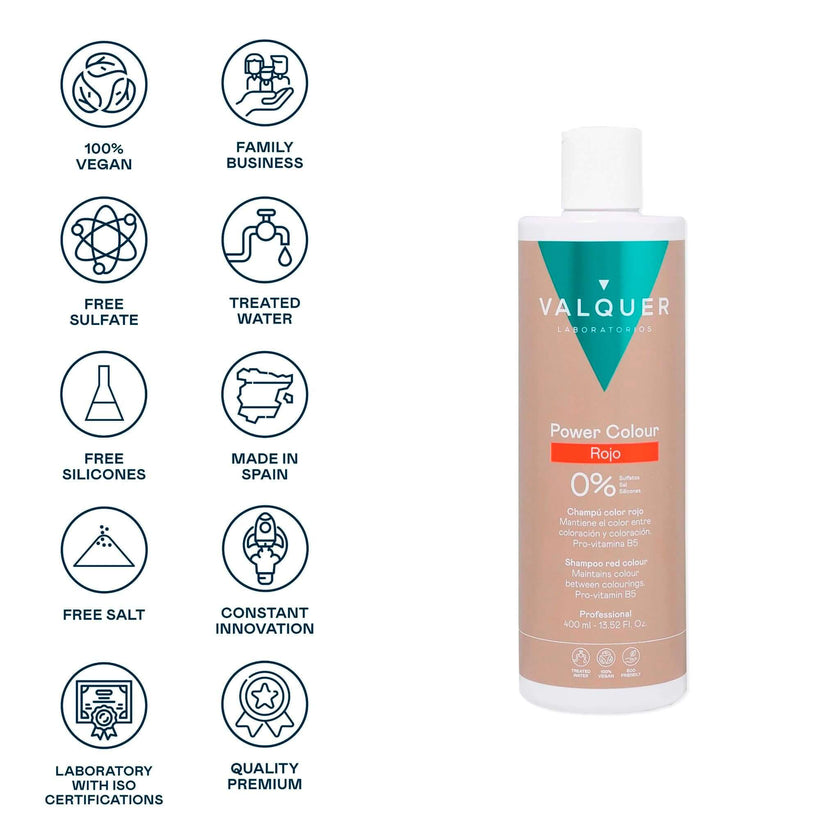 Red color shampoo - Power Color - 400 ml