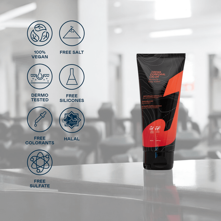 Crema Corporal Efecto Calor para Recuperación Muscular con Guaraná y Centella Asiática – 100 ml