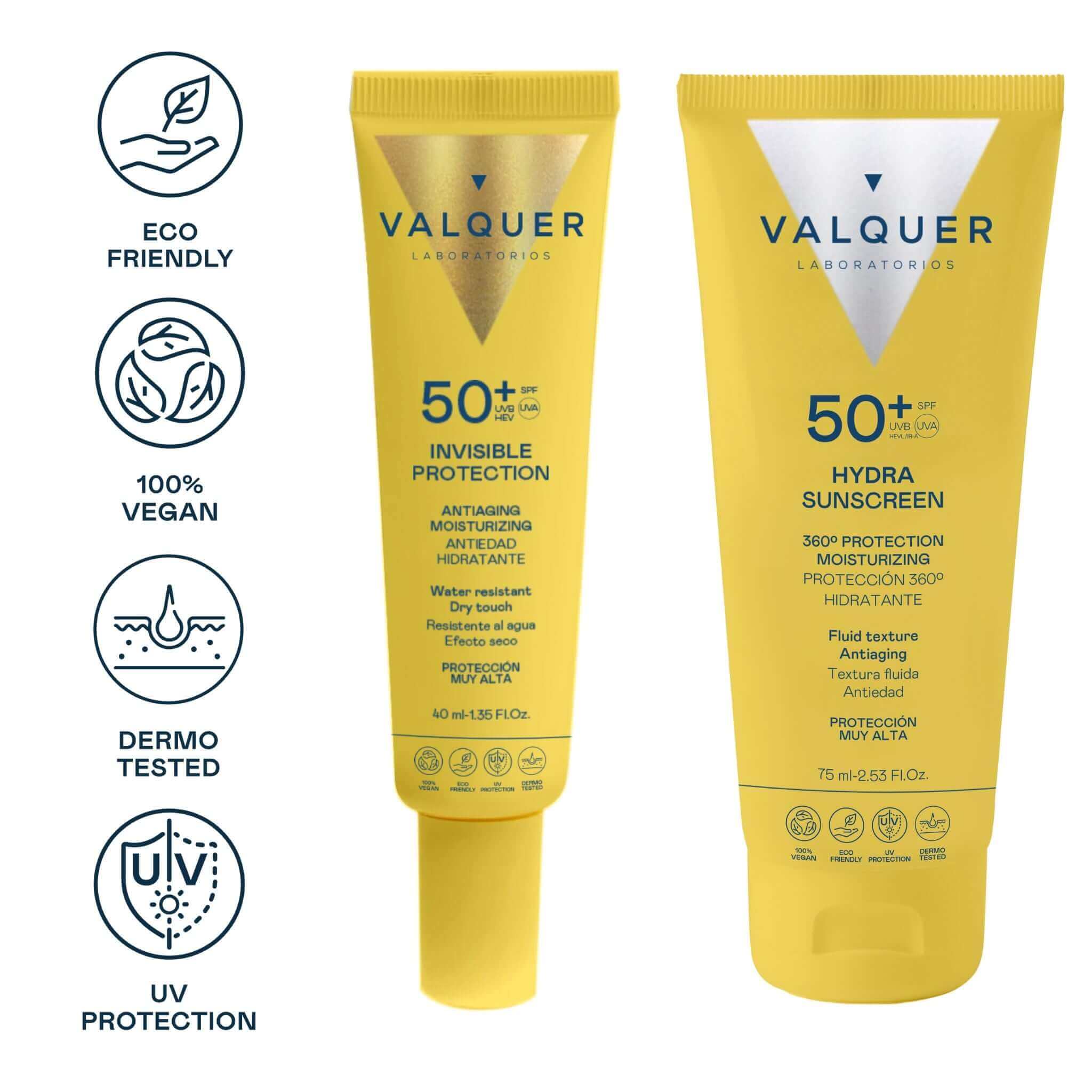 Facial Solar Pack Invisible Protection and Hydra Sunscreen SPF 50+ - 115 ml