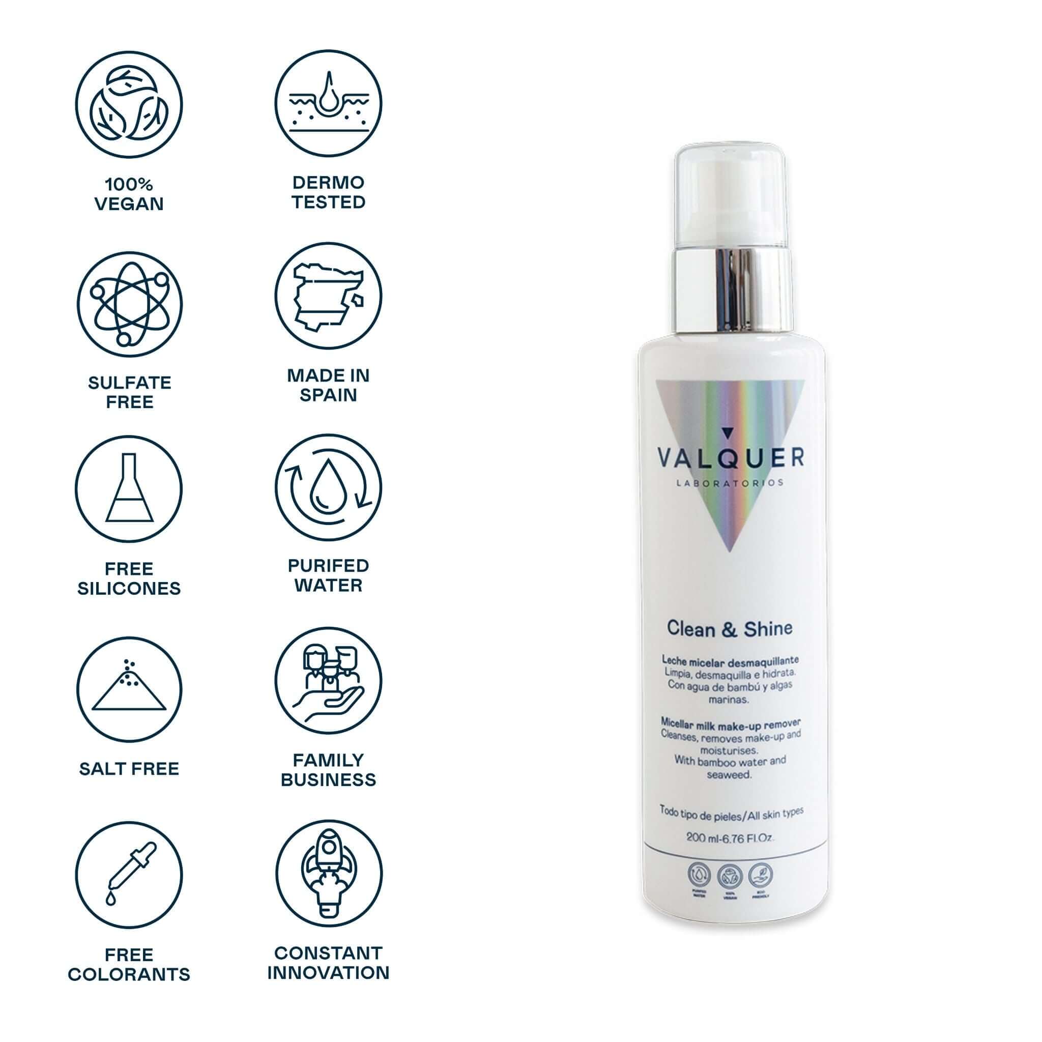 Lait micellaire démaquillant visage - 200 ml