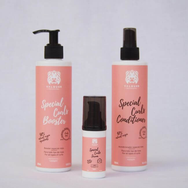 booster, serum y acondicionador curly