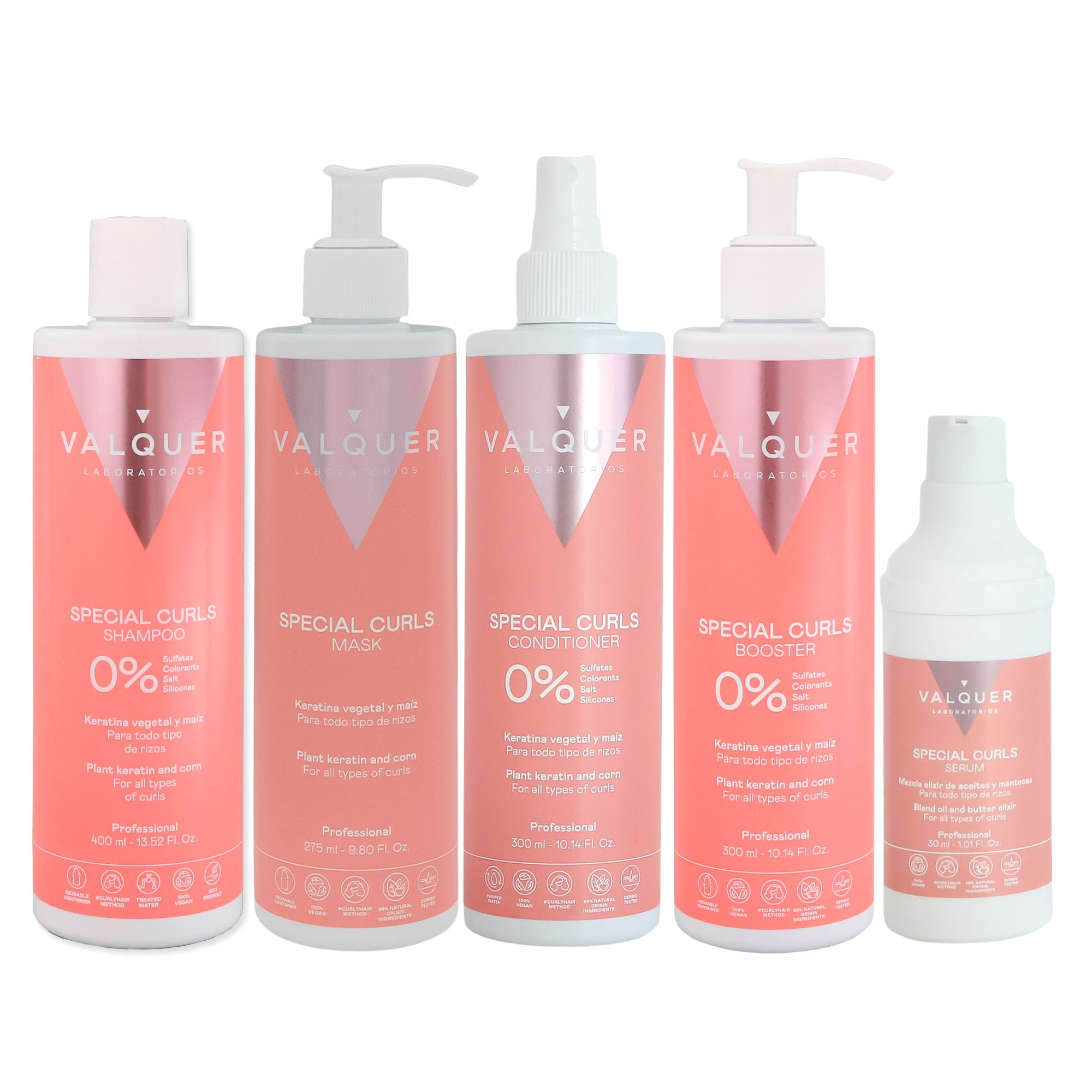 Pack Método Curly: Champú, Mascarilla, Acondicionador, Booster y Sérum Especial Rizos