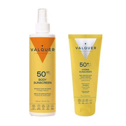 Complete Sun Protection Pack: Hydra Sunscreen Facial SPF 50+ and Body SPF 50 - 375 ml