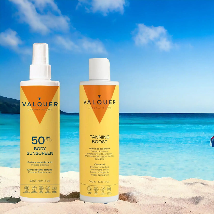 Pack Solar Corporal SPF 50 y Crema Hidratante Aceleradora del Bronceado - 600 ml