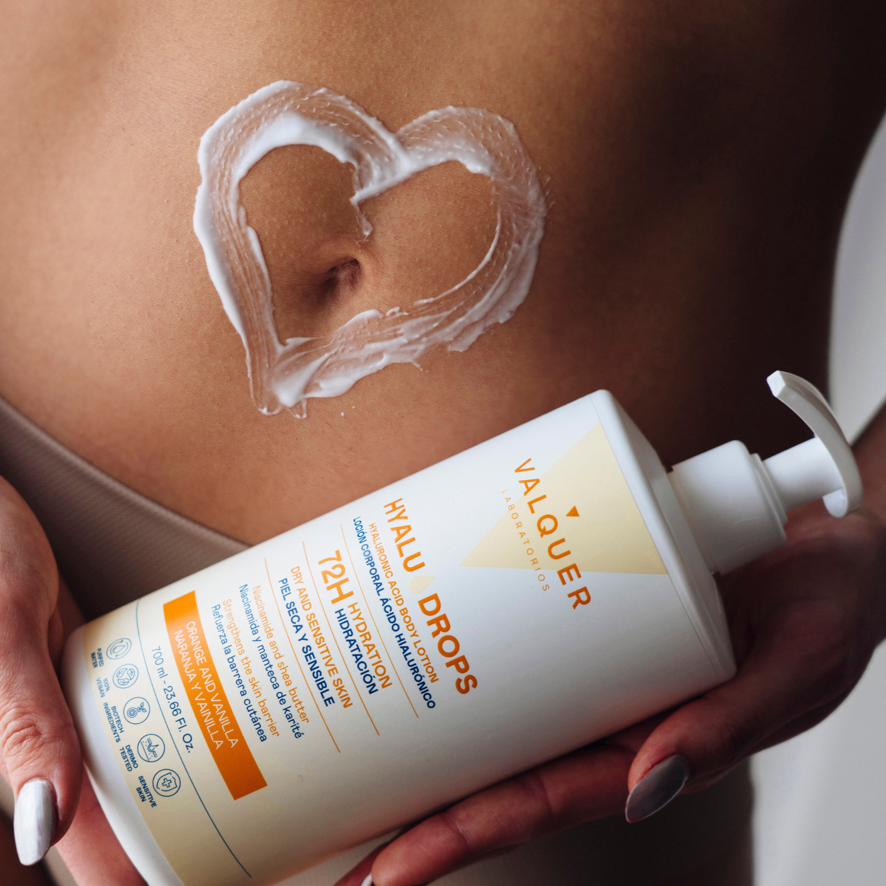 Lait Corps Hyaludrops Orange et Vanille – Hydratation 72H – 700 ml
