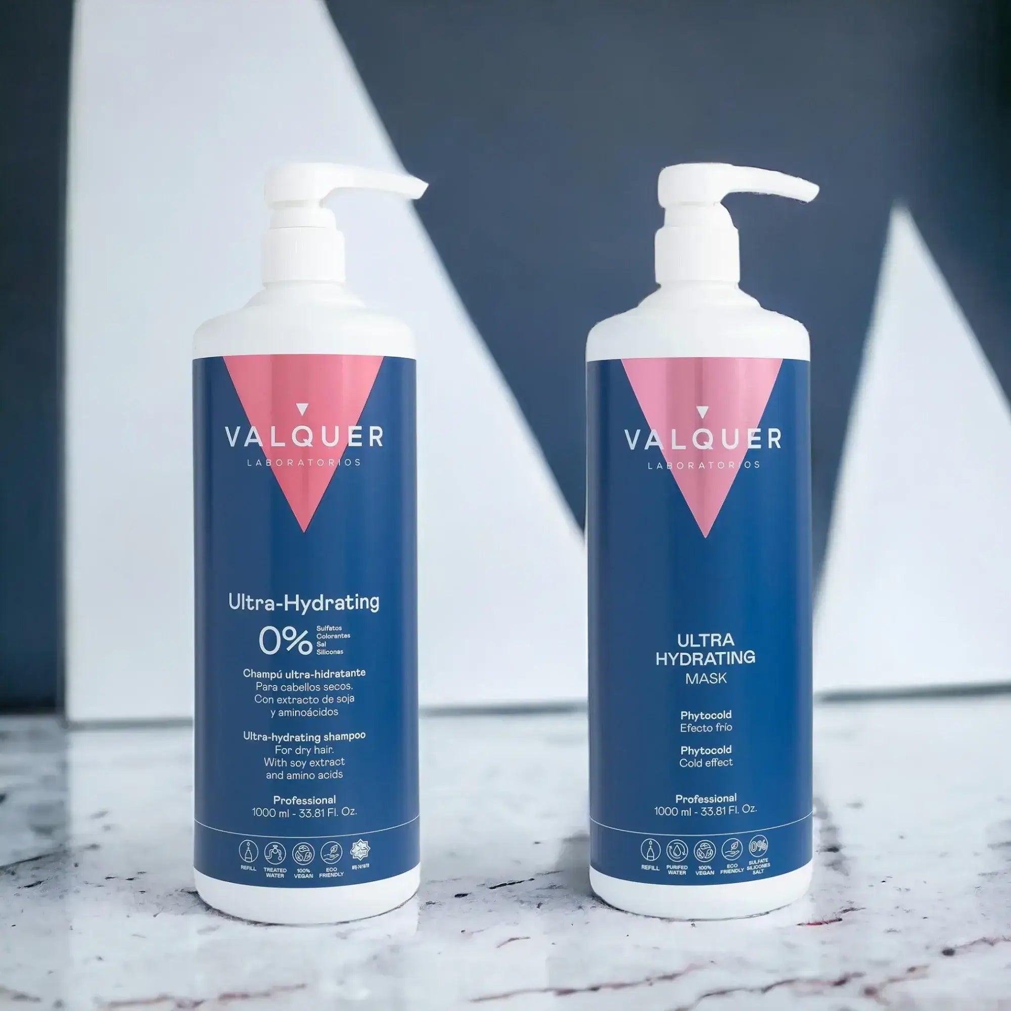 Ultra-hydrating Shampoo and Mask Pack with a cold effect for dry hair - 1000 ml + 975 ml