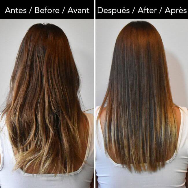 comparacion antes y despues del acondicionador