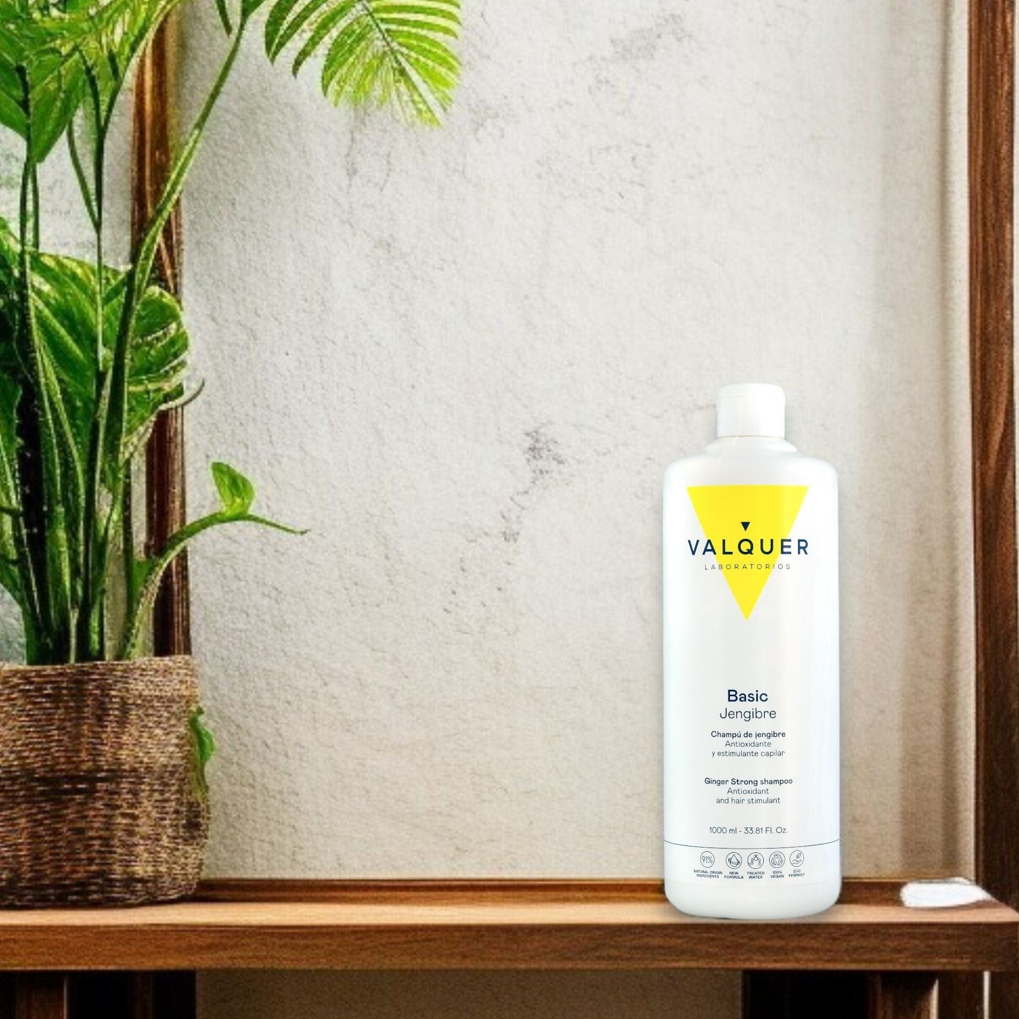 Champú Jengibre Ginger Strong - Anticaspa, Revitalizante y Fortalecedor - 1000 ml