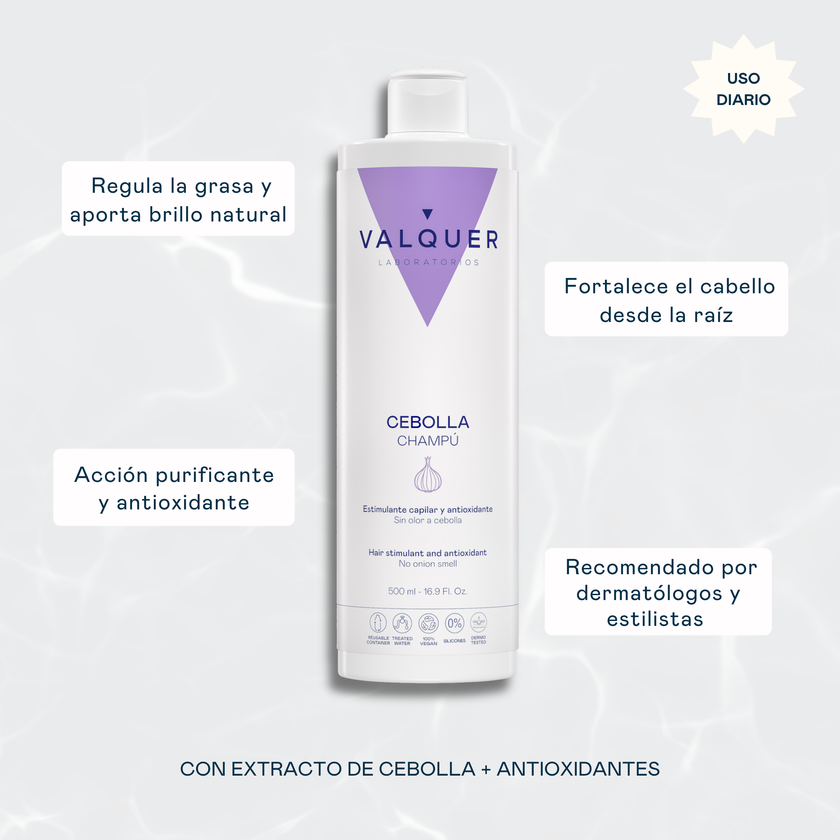 Champú de Cebolla - Revitalizante, antioxidante y purificante