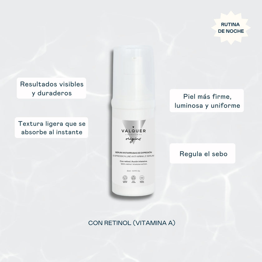 Sérum Facial Antiarrugas de Expresión – Acción Intensiva con Retinol - 30 ml