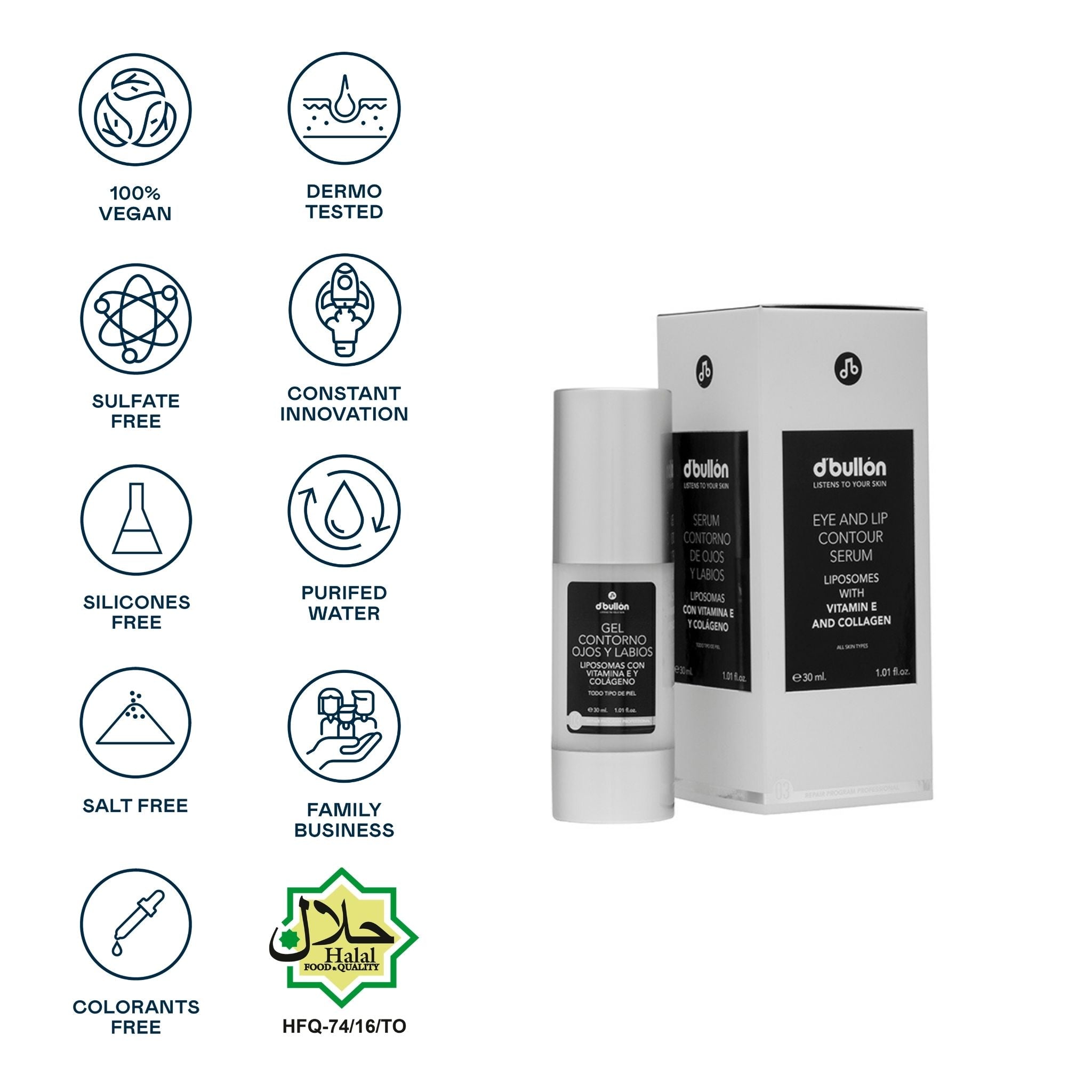 Sérum contour des yeux et des lèvres – Action anti-rides et antioxydante – 30 ml