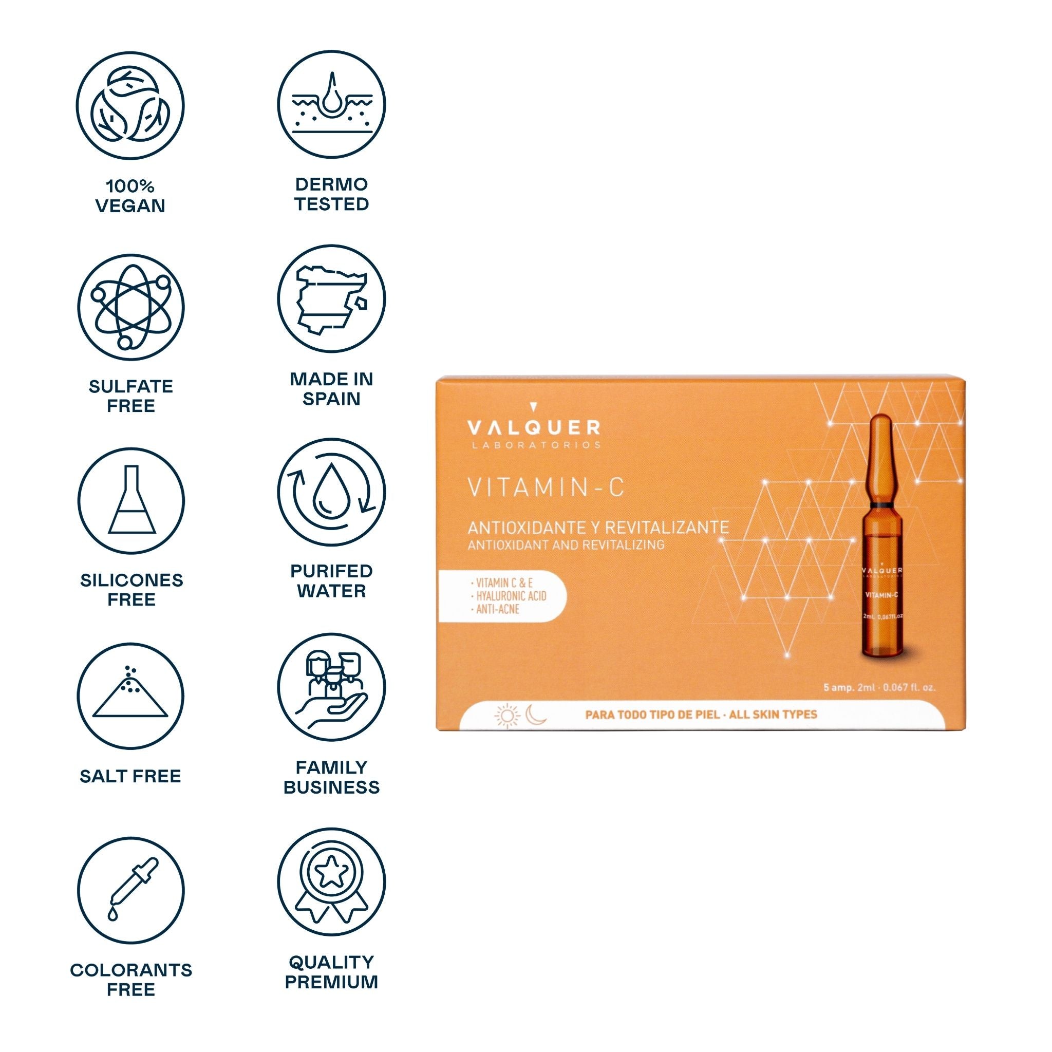 Ampoules Vitamine C - 5 x 2 ml