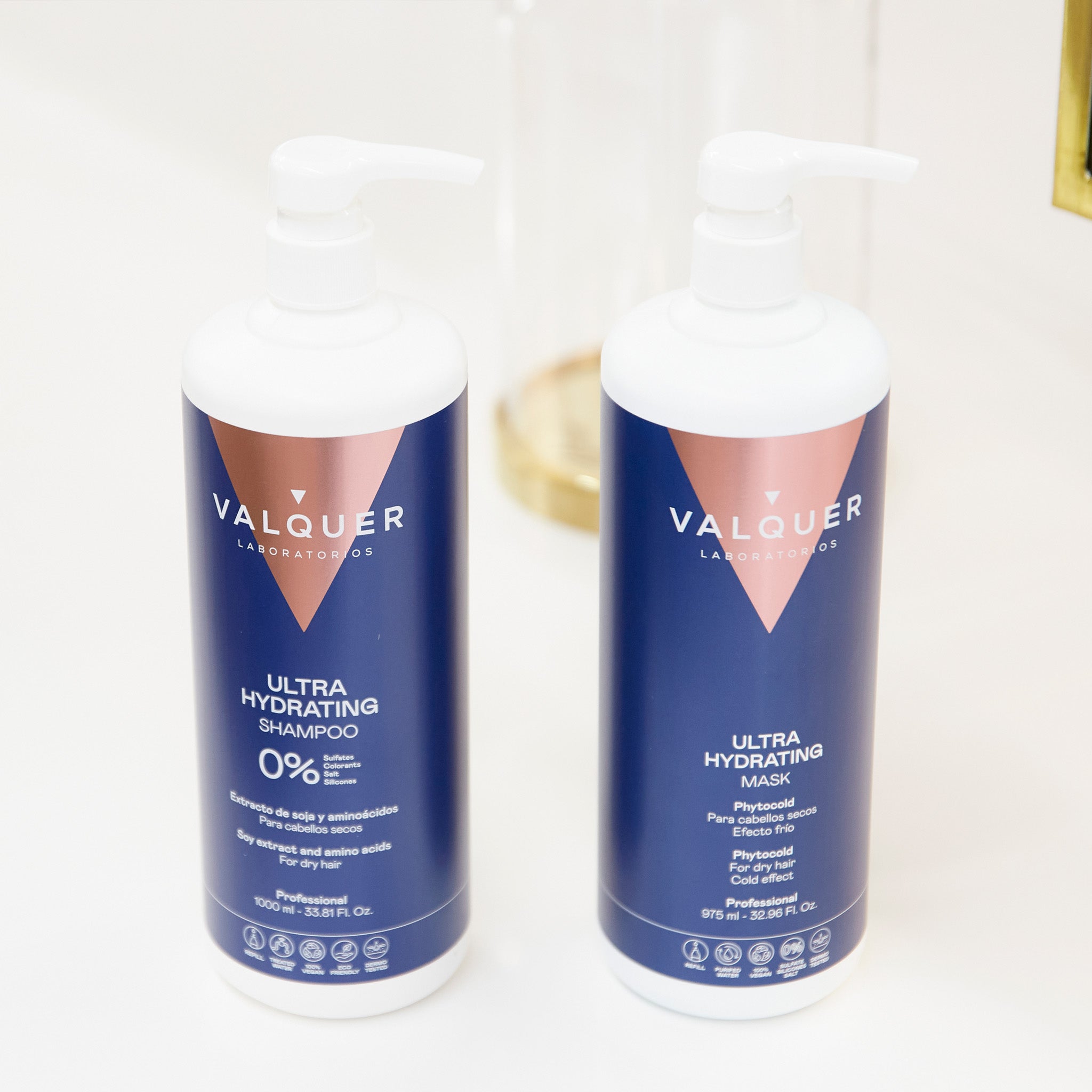 Ultra-hydrating Shampoo and Mask Pack with a cold effect for dry hair - 1000 ml + 975 ml