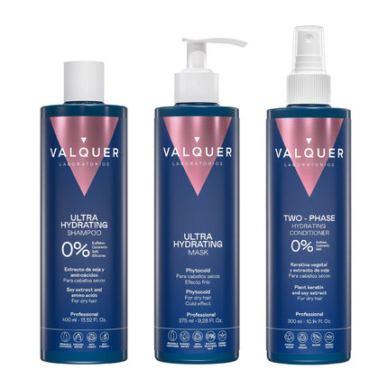 Ultra-Hydrating Shampoo, Ice Hair Mask, and Bi-Phase Conditioner Pack for Dry Hair - 1000 ml