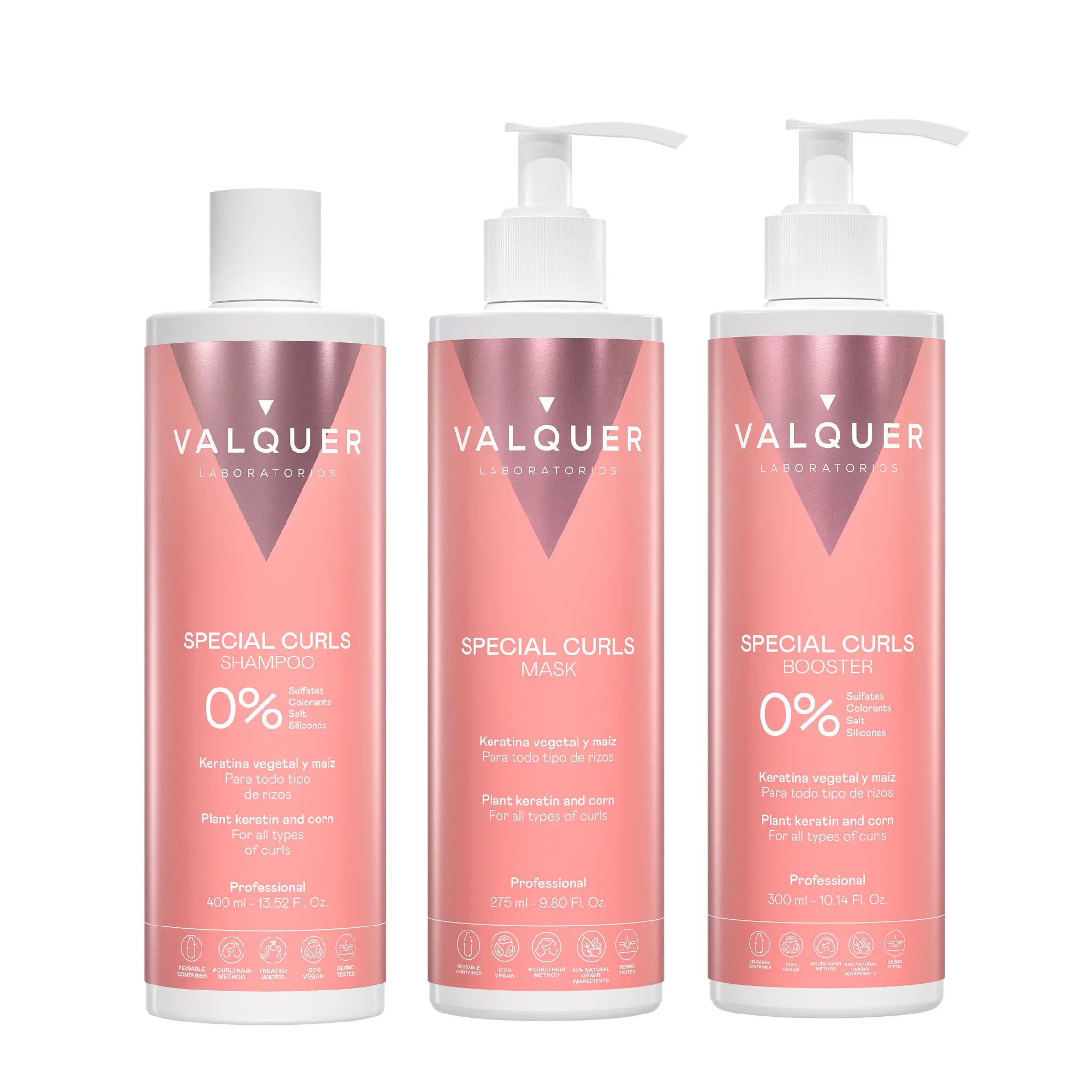 Pack curly Champú, mascarilla y booster para cabellos rizados - 975 ml