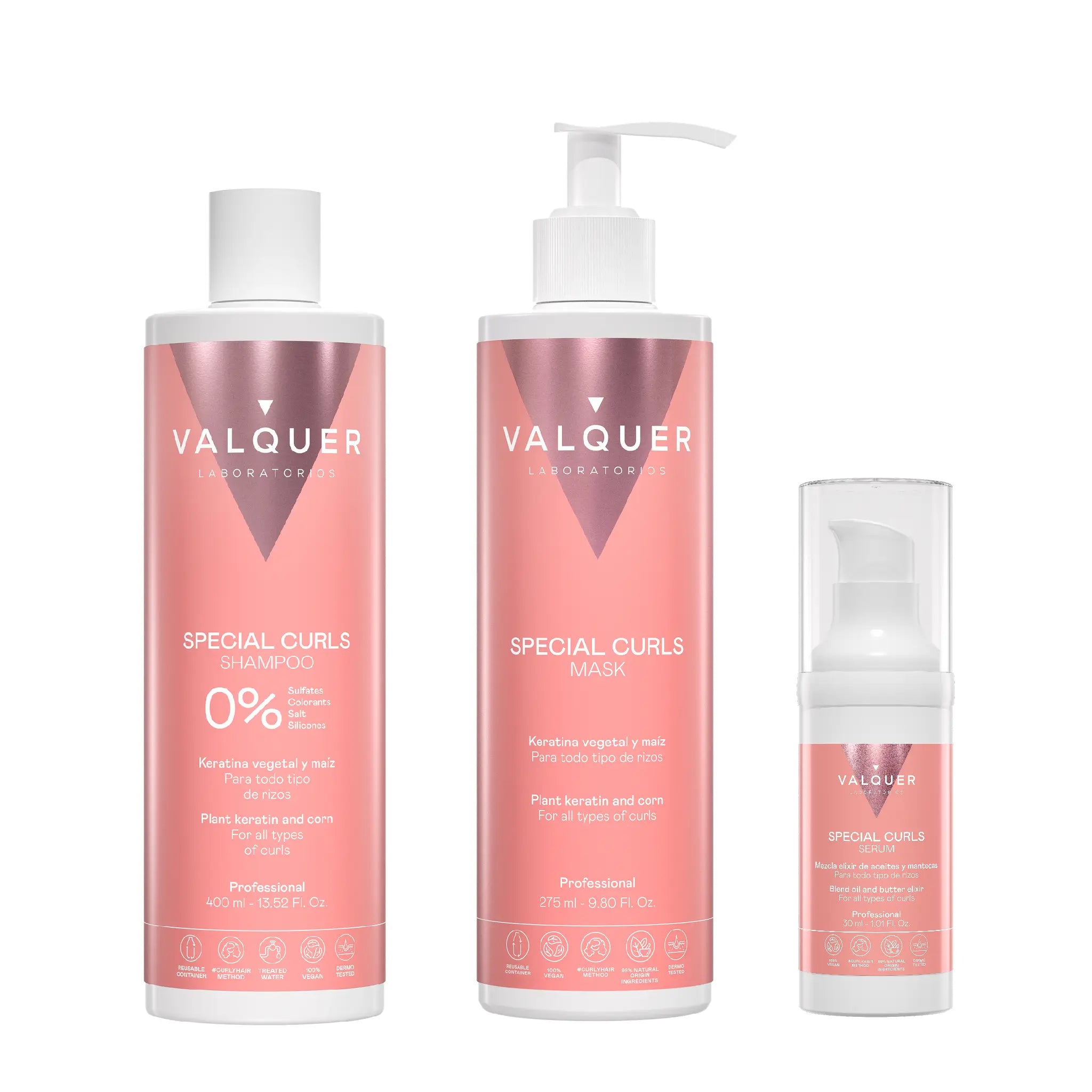 Pack curly Champú, mascarilla y serum para cabellos rizados - 720 ml