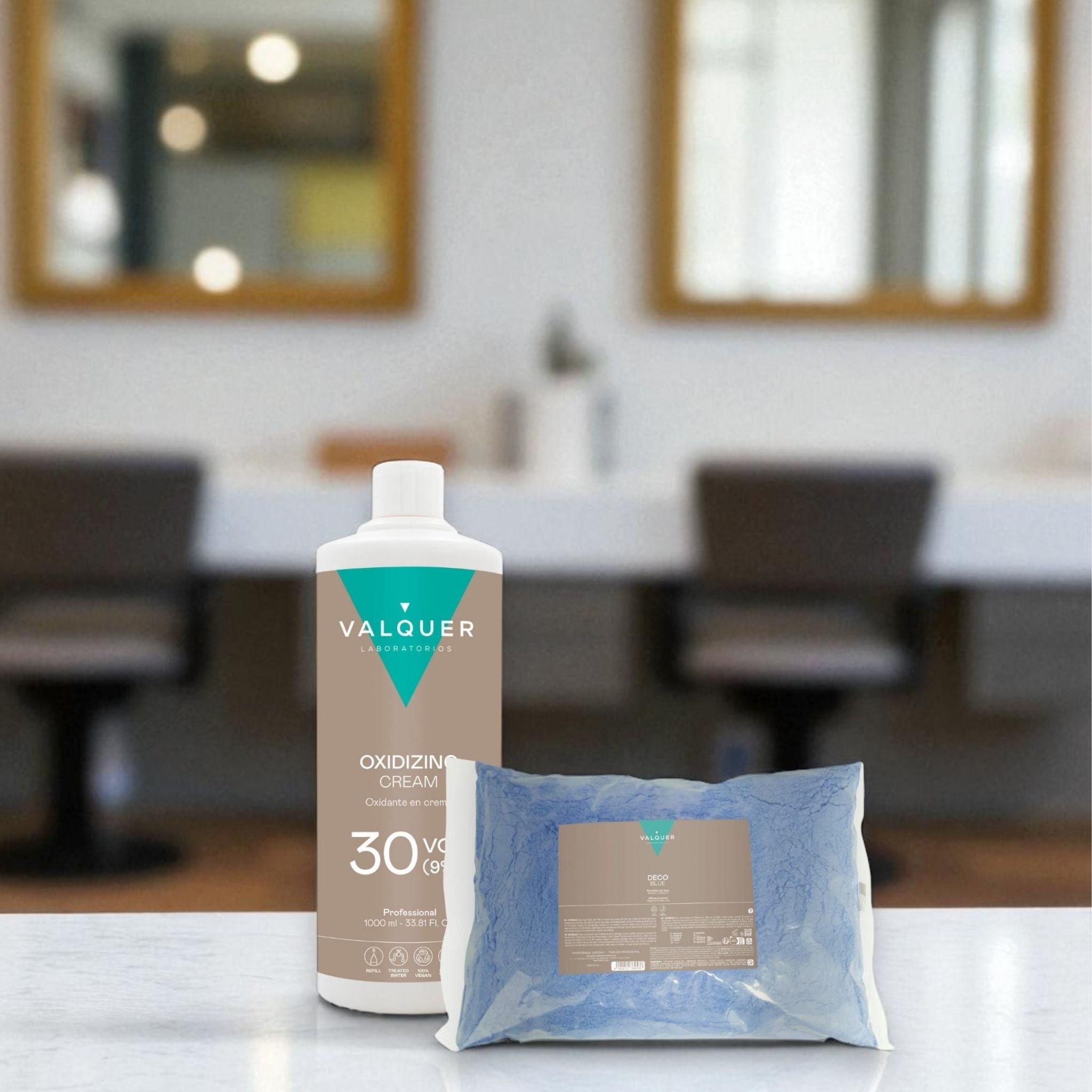 Pack Déco – Oxydant Ultra-Crémeux Premium 30 Vol (9%) 1000 ml + Poudre Décolorante Decoblue