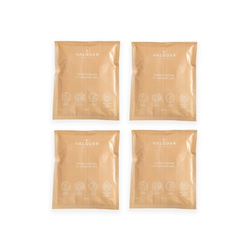 Valquer Shake - 4 sustainable shower gels - 4 Air sachets of 25 gr