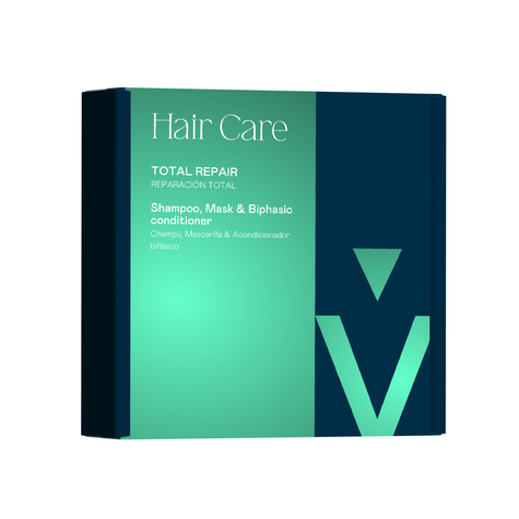 Pack Total Repair para Cabellos Dañados - Champú, Mascarilla y Acondicionador Bifásico - 975 ml