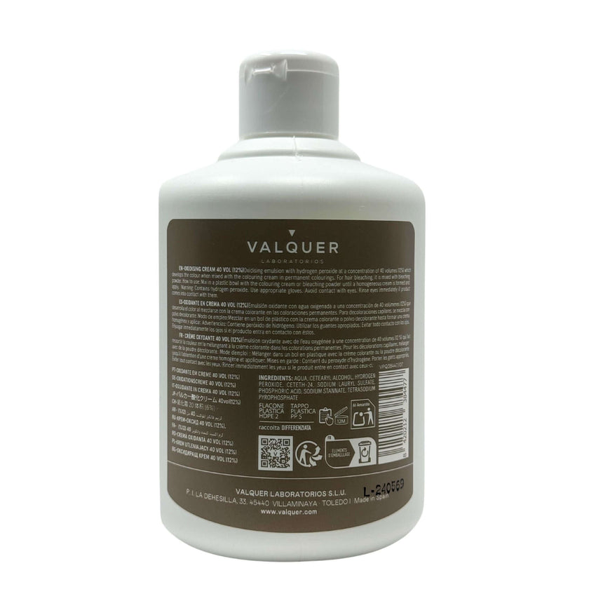 Agua Oxigenada 40 vol (12 %) etiqueta