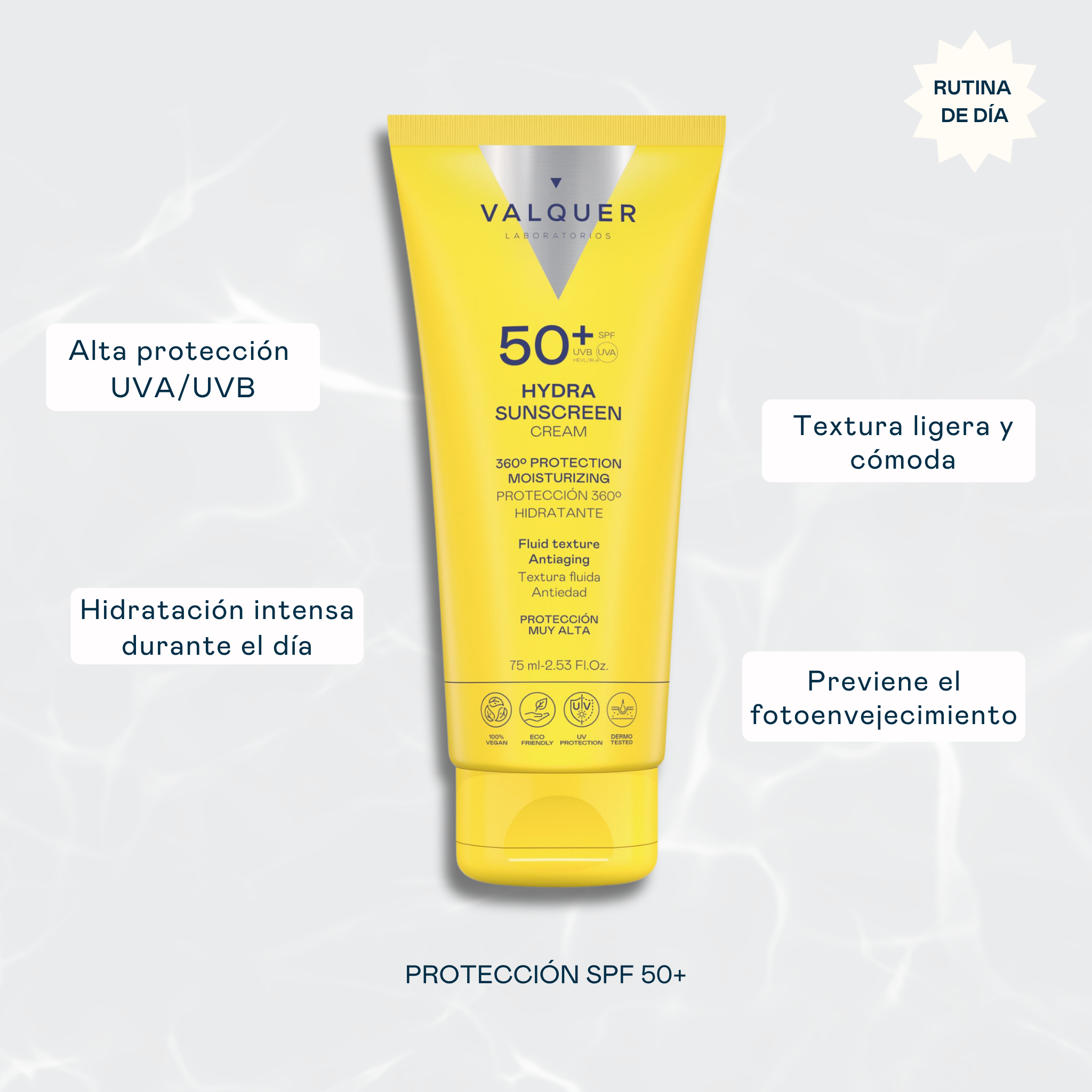 Beneficios Crema Facial Hydra Sunscreen SPF 50+ Protección 360º