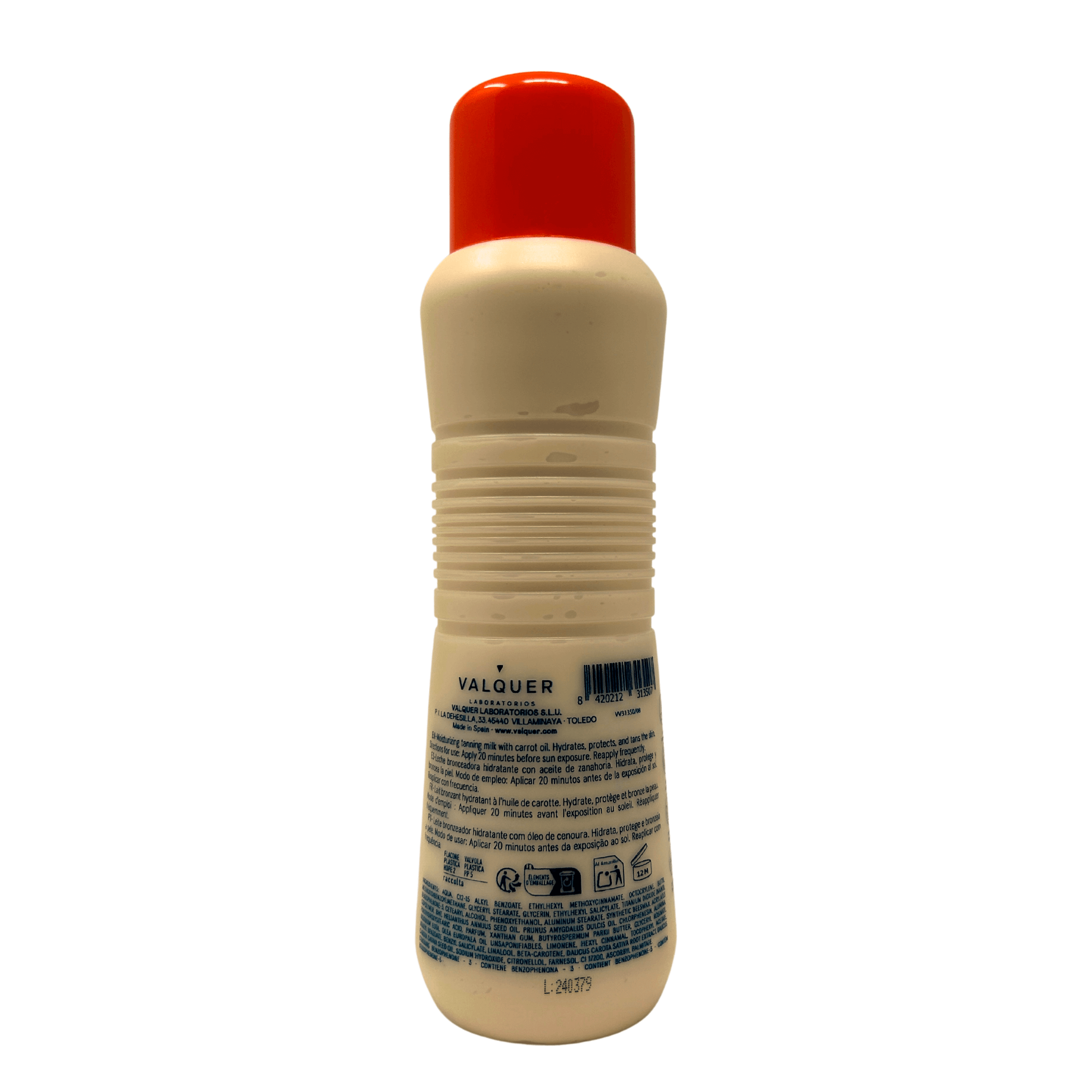 Etiqueta Bronceadora de Zanahorias Facial y Corporal SPF 50